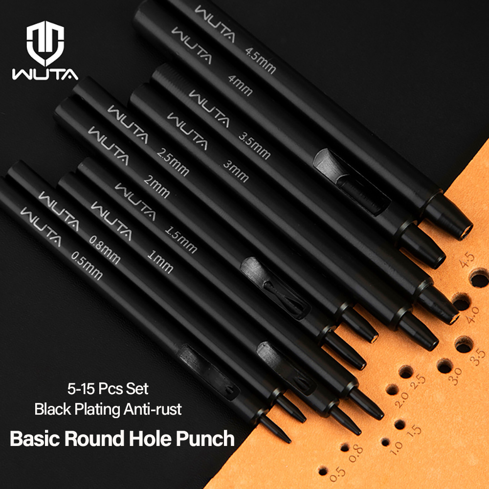 Leatherwork Punching Tool - WUTA Juego de 5-15 piezas de
