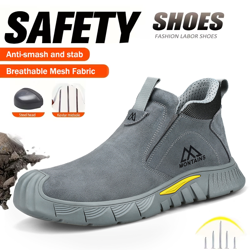 Leather Work Factory - Zapatos de seguridad duraderos para hombre,