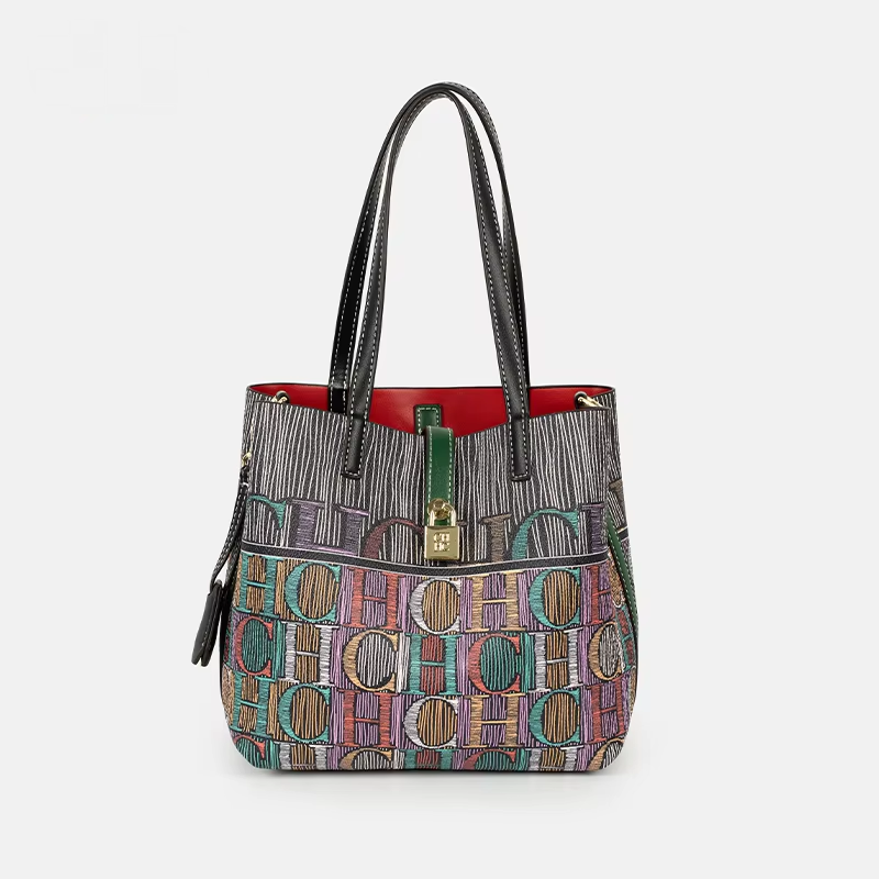 Leatherwork Letters - Bolso de Mano CH Art con