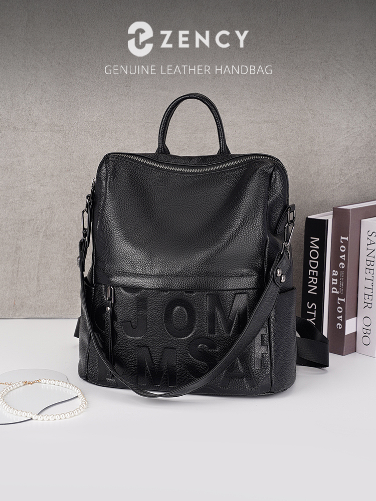 Leatherwork Letters - Mochila Zency Premium de Cuero Genuino