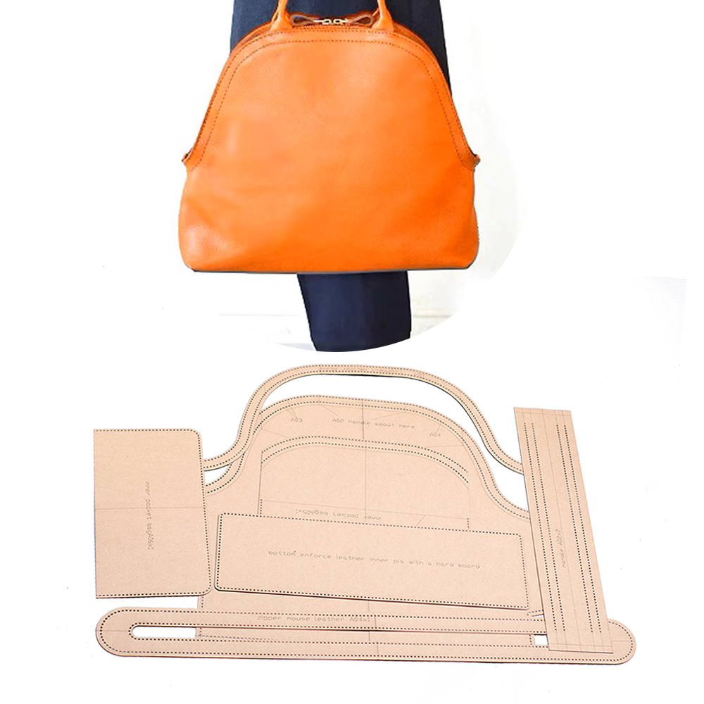 Leatherwork Patterns - Diy bolso de concha kraft de