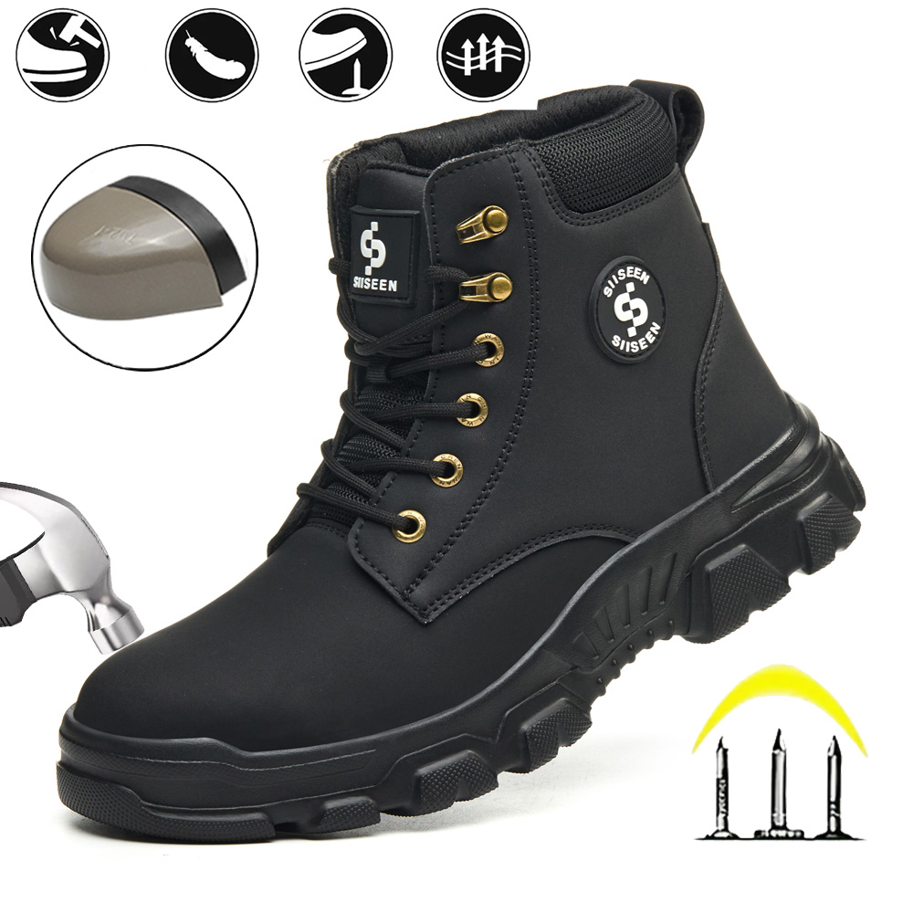 Zapatos de seguridad para homb - Leather Work Factory reseña y precio