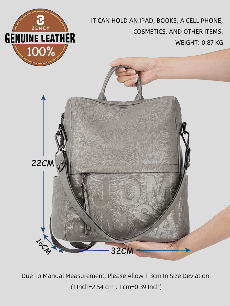 Mochila Zency Premium de Cuero - Leatherwork Letters reseña y precio