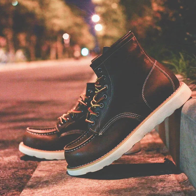 Botas de cuero genuino para ho - Leather Work Organiser reseña y precio