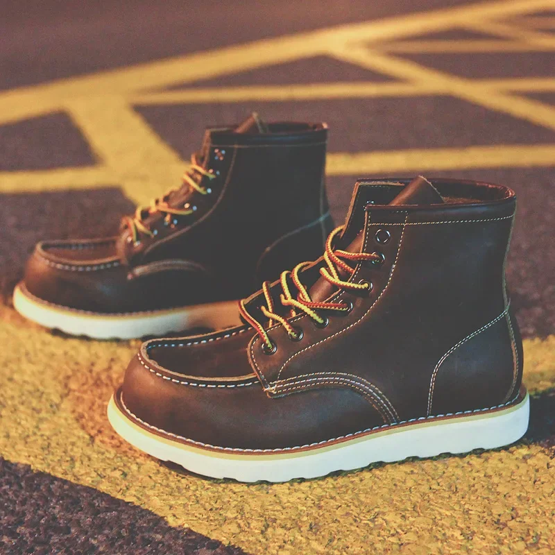 Botas de cuero genuino para ho - Leather Work Organiser reseña y precio