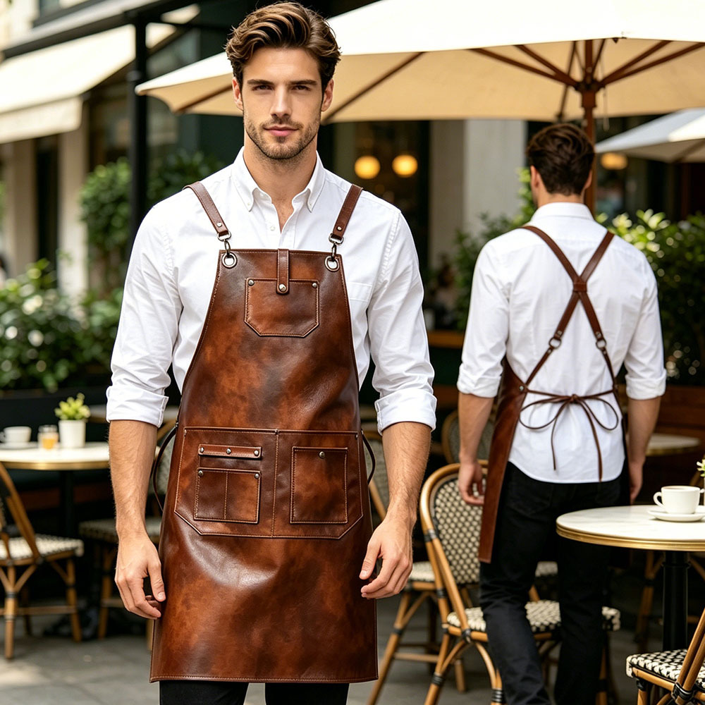 Delantal de cuero PU impermeab - Leatherwork Apron reseña y precio
