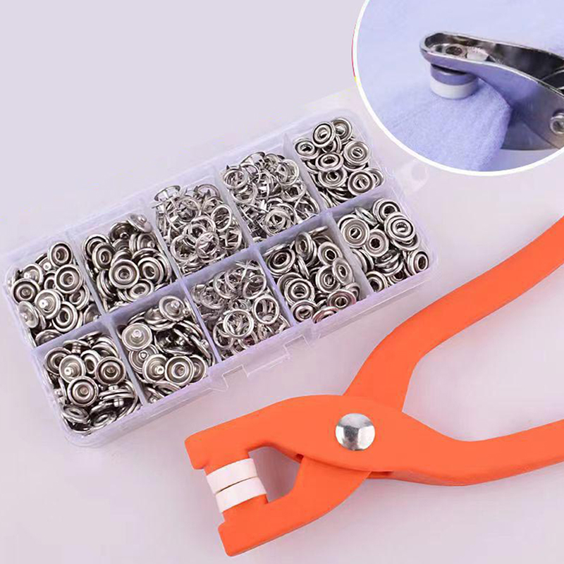 50 botones metálicos de presió - Snap Fastener Setter reseña y precio