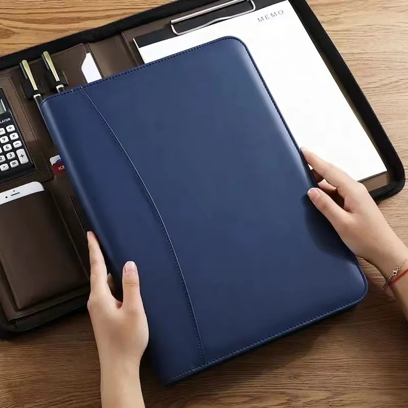 Portafolio de cuero PU, estuch - Leather Work Folder reseña y precio